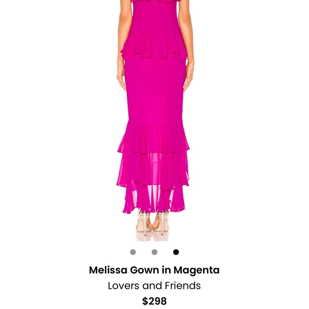 Magenta Ruffled Dress - Picture 7 of 7